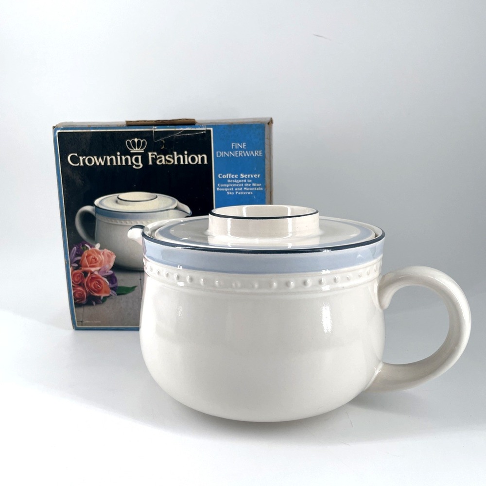 Crowning Fashion Coffee Server Johann Haviland Ceramic Works with Vtg Drip Maker